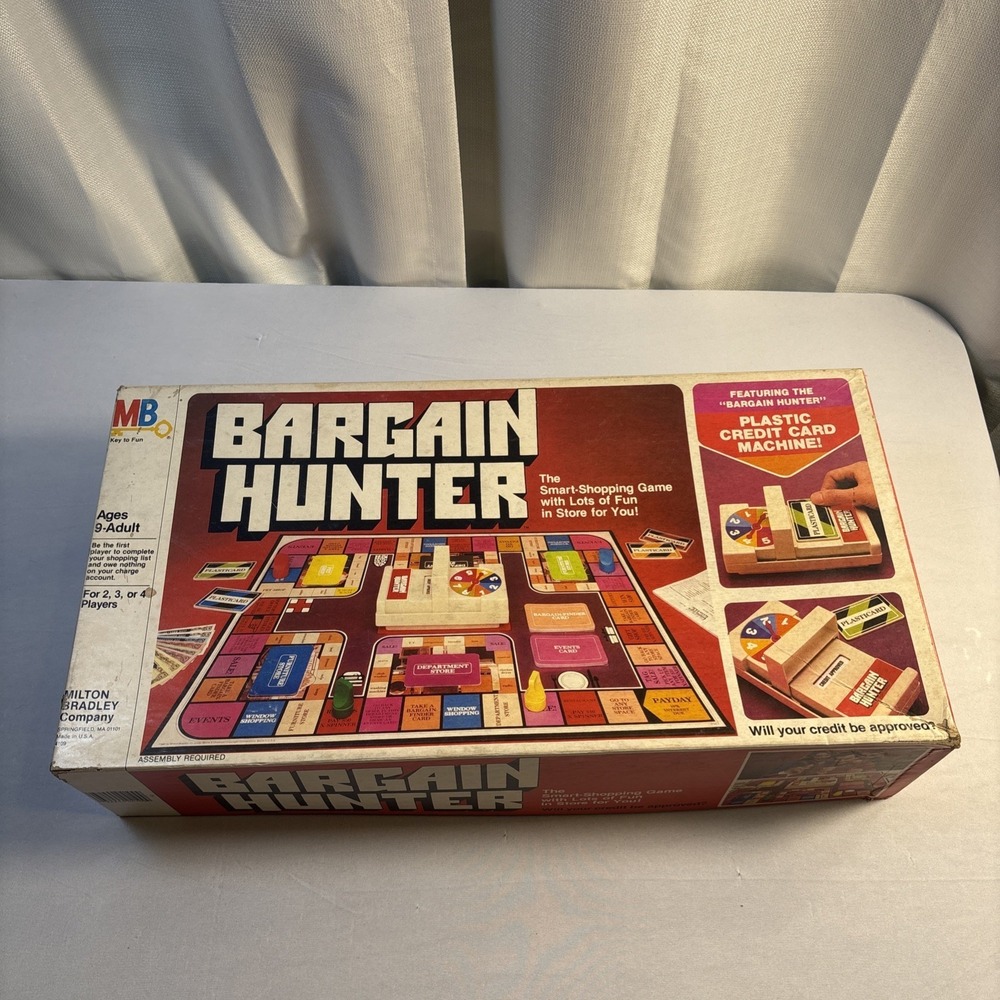 Vintage Bargain Hunter Shopping Board Game 1981 Milton Bradley Complete